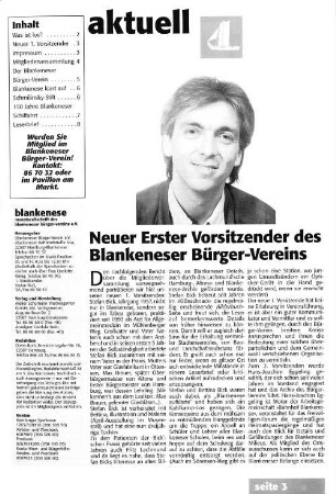 Neuer Erster Vorsitzender des Blankeneser Bürger-Vereins