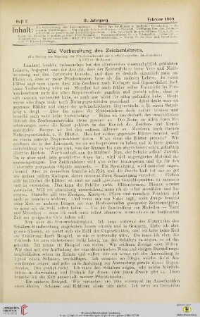 Heft II (Februar 1909)