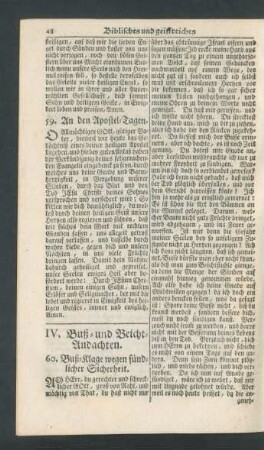 IV. Buß- und Beicht-Andachten.