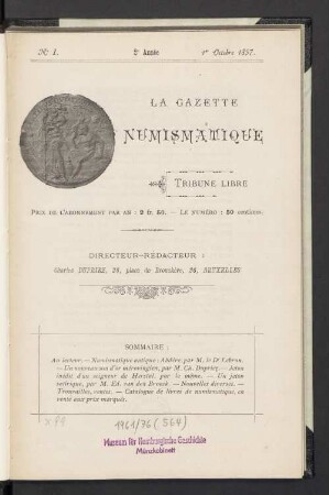 N°1. 1er Octobre 1897