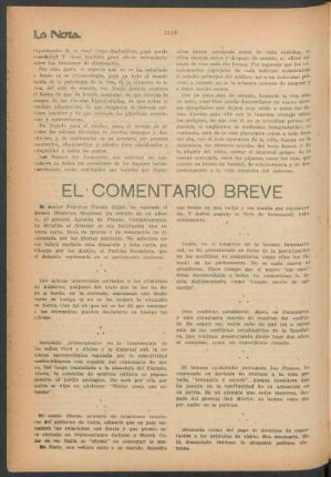 El comentario breve