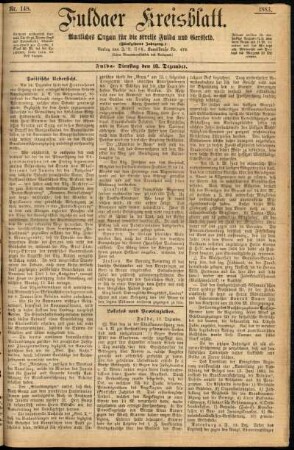 Ausgabe vom Dienstag, den 18. Dezember 1883.