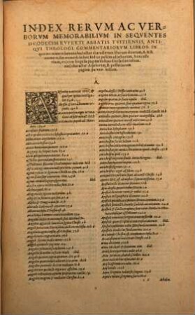 Rvperti Abbatis Monasterii Tvitiensis, E Regione Agrippinae Coloniae In Rheni Ripa Siti, Ordinis Sancti Benedicti, viri, & vitae sanctimonia, & sacrarum literarum peritia praeclari, Commentariorum, in Apocalypsim Ioannis, libri duodecim : Cvm Indice Copiosissimo