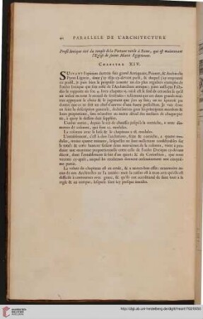 Profil Ionique tiré du temple de la Fortune virile à Rome, qui est meintenant l’Eglise de sainte Marie Egyptienne: Chapitre XIV