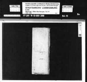 Schuldbuch über die ausstehenden Gültschulden der ellwangischen Untertanen