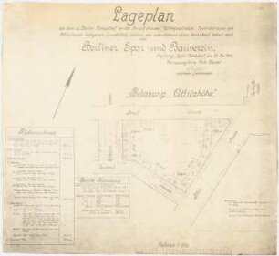 Siedlung Attilahöhe, Berlin-Tempelhof: Arnulfstraße, Wittekindstraße, Tankredstraße, Attilastraße: Lageplan und Flächennachweis