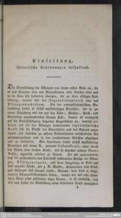 Einleitung, theoretische Erörterungen enthaltend