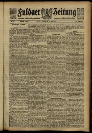 Erste Ausgabe vom Montag, den 06. Mai 1912.