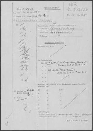 Klingenberg: Visitationsbericht 1965
