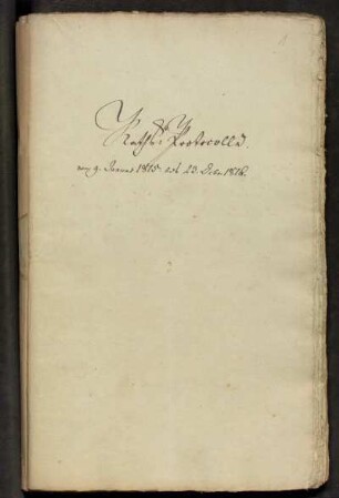 Ratsprotokolle 1815-1816