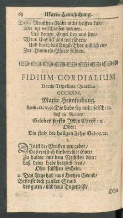 Fidium Cordialium Decas Trigesima Quarta. CCCXXXI. - CCCXL.