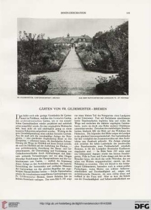 Gärten von Fr. Gildemeister - Bremen