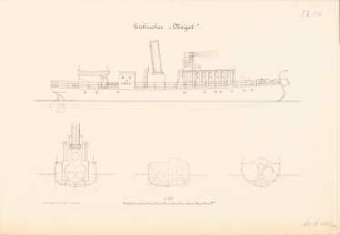 Eisbrecher »Nogat«: Ansicht, Schnitte 1:100