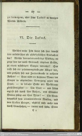 VI. Die Taktik