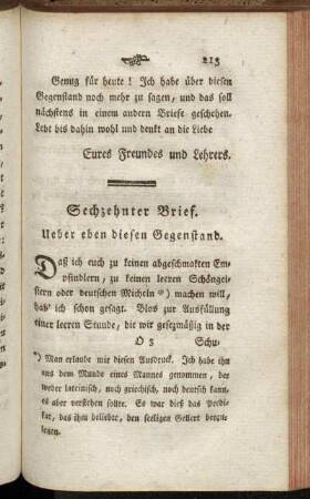 Sechzehnter Brief. Ueber eben diesen Gegenstand.