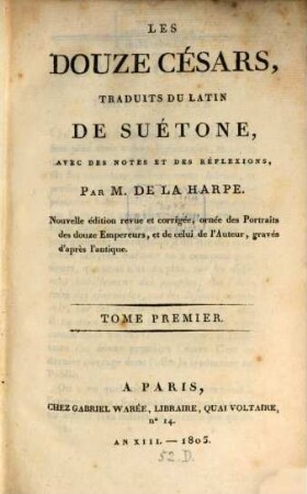 Les Douze Césars, 1