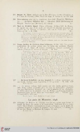 La paix de Munster, 1648 (No. 299 -311)
