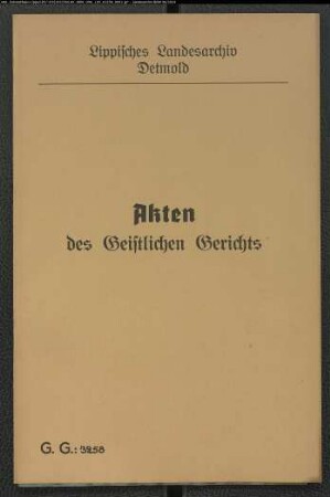 Wilhelm Kisker aus Halle gegen den Lehrer und Küster A. Voß in Schötmar, wegen einer Geldforderung