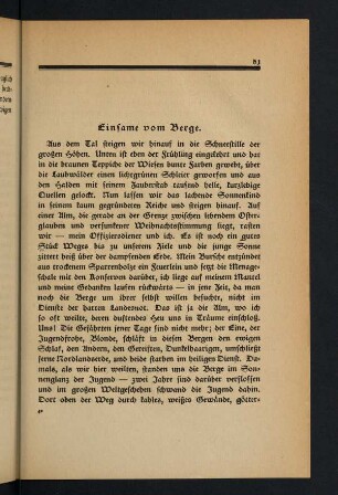 51-67, Einsame vom Berge