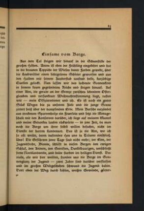 51-67, Einsame vom Berge
