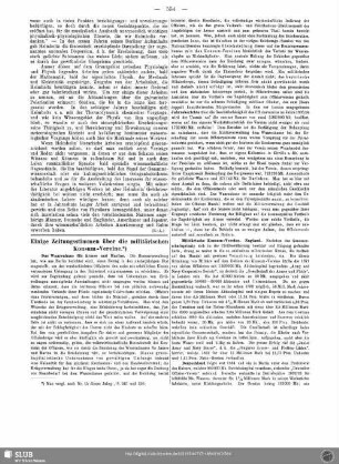 Einige Zeitungsstimmen über die militärischen Konsum-Vereine
