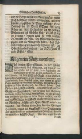 Allgemeine Nutzanwendung