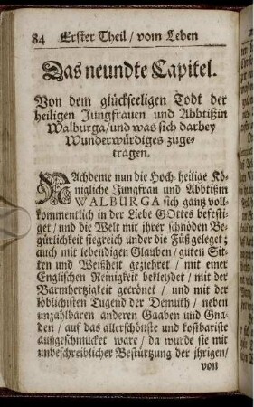 Das neundte Capitel. Von dem glückseeligen Todt der heiligen Jungfrauen [...]