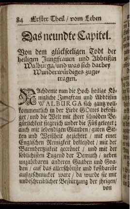 Das neundte Capitel. Von dem glückseeligen Todt der heiligen Jungfrauen [...]