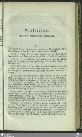 Einleitung : Von der Naturkunde überhaupt