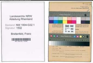Entnazifizierung Franz Breitenfeld , geb. 28.05.1904 (Stadtsekretaer)