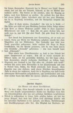 Zweites Kapitel. Ein Roman und etwas Unerklärbares