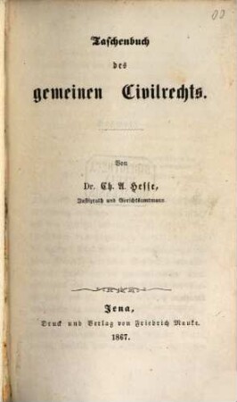Taschenbuch des gemeinen Civilrechts