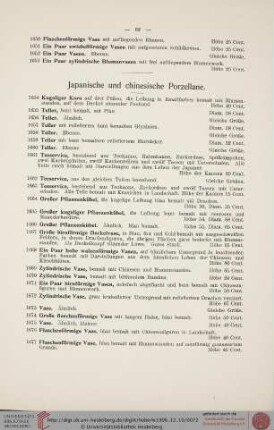 Japanische und chinesische Porzellane (Nr. 1654-1798)