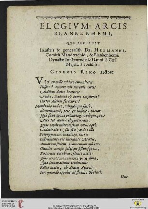 Elogium Arcis Blankenheimi