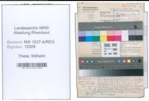 Entnazifizierung Wilhelm Thiele , geb. 07.08.1909 (Beamter)