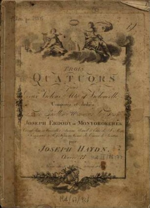 Trois quatuors pour deux violons, alto et violoncelle : oeuvre 75