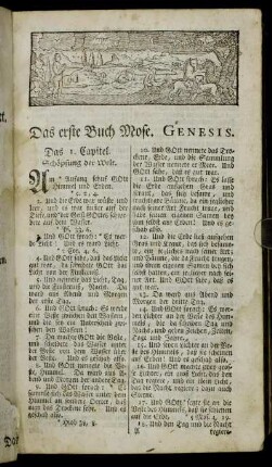 Das erste Buch Mose. Genesis.