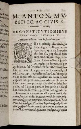 De Constitutionibus Principum. Tit. IV.