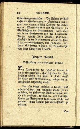 Zweytes Kapitel. Beschreibung des natürlichen Beckens.
