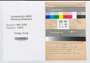 Entnazifizierung Ernst Krings, geb. 29.04.1909 (Betriebspruefer)