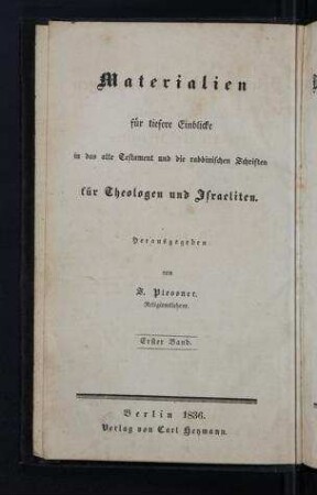 In: Belehrungen und Erbauungen ; Band 1