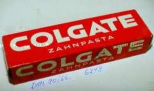 Tube mit Inhalt "Colgate Zahnpasta" in Originalschachtel