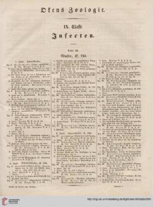 IX. Classe. Insekten