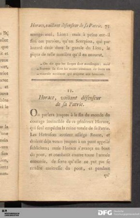 11. Horace, vaillant défenseur de sa Patrie