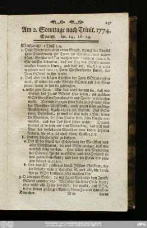 Am 2. Sonntage nach Trinit. 1774. Evang. Luc. 24, 16 - 24.