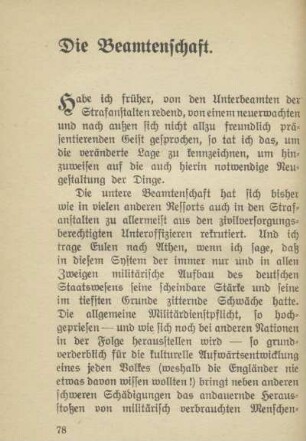 Die Beamtenschaft