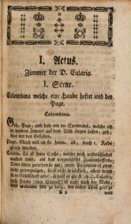 Comoedia nuova tradotta dell Sign. D. Goldoni intitolata La dama prudente oder die kluge Edelfrau