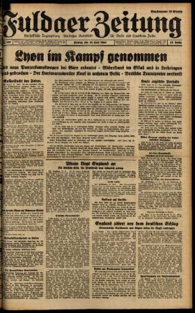 Ausgabe vom Freitag, den 21. Juni 1940.