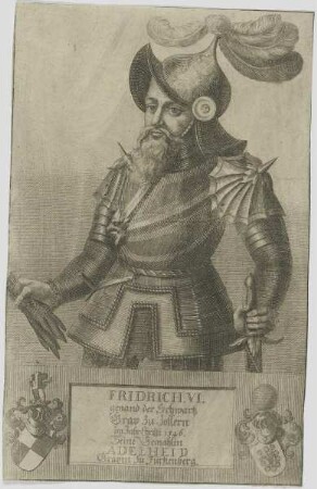 Bildnis des Fridrich VI. genand der Schwartz Grav zu Zollern