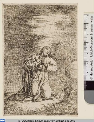 Christus im Gebet am Ölberg kniend